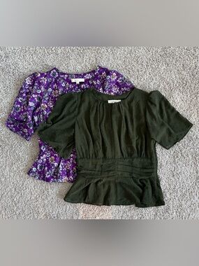 LOFT - BUNDLE - two (2) peplum blouses, size 10